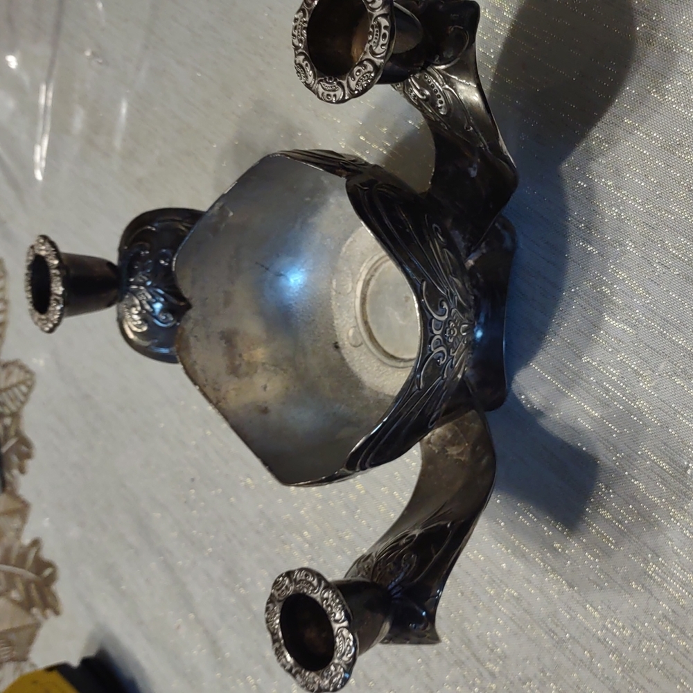 Godinger Silver Art 3 Candle Flower Centerpiece